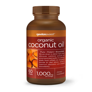 COCONUT OIL (Organic) 1000mg 60 Softgels - NEWTON-EVERETT®