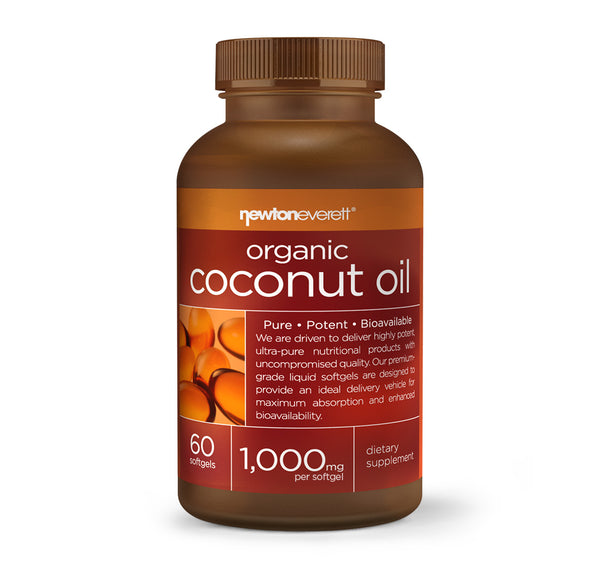 COCONUT OIL (Organic) 1000mg 60 Softgels - NEWTON-EVERETT®