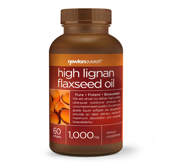 HIGH LIGNAN FLAXSEED OIL 1000mg 60 Softgels - NEWTON-EVERETT®