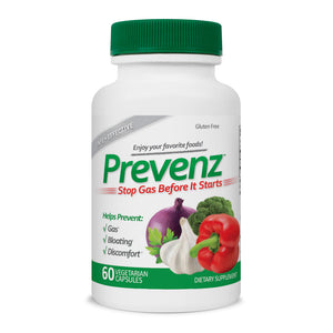 PREVENZ Gas Prevention 60 Vegetarian Capsules - NEWTON-EVERETT®