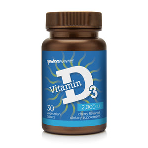 VITAMIN D3 2,000 IU (Fast Dissolve) 30 Cherry Flavored Mini Tablets - NEWTON-EVERETT®