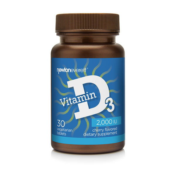 VITAMIN D3 2,000 IU (Fast Dissolve) 30 Cherry Flavored Mini Tablets - NEWTON-EVERETT®
