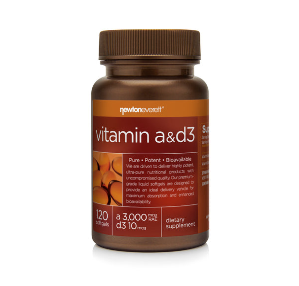 VITAMIN A & D3 (A 3,000 mcg RAE/ D3 10 mcg) 120 Softgels - NEWTON-EVERETT®