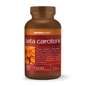 BETA CAROTENE 7,500 mcg RAE (25,000 IU) 120 Softgels - NEWTON-EVERETT®