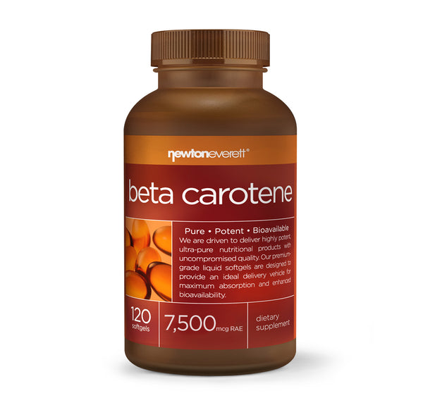 BETA CAROTENE 7,500 mcg RAE (25,000 IU) 120 Softgels - NEWTON-EVERETT®