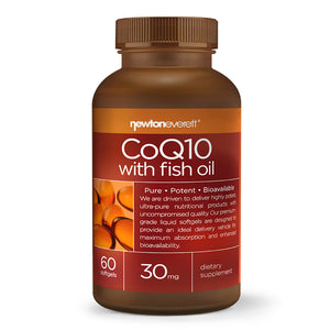 COQ10 30mg & FISH OIL 1000mg 60 Softgels - NEWTON-EVERETT®