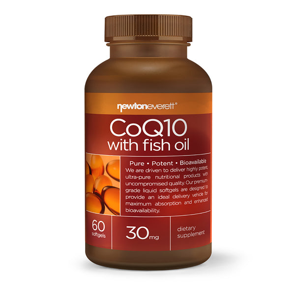 COQ10 30mg & FISH OIL 1000mg 60 Softgels - NEWTON-EVERETT®