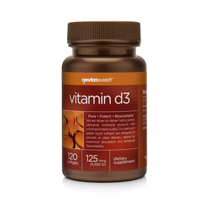 VITAMIN D3 125 mcg (5,000 IU) 120 Softgels - NEWTON-EVERETT®